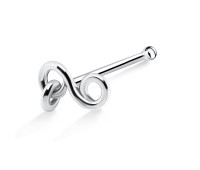 Infinity Shaped Silver Bone Nose Stud NSKD-47